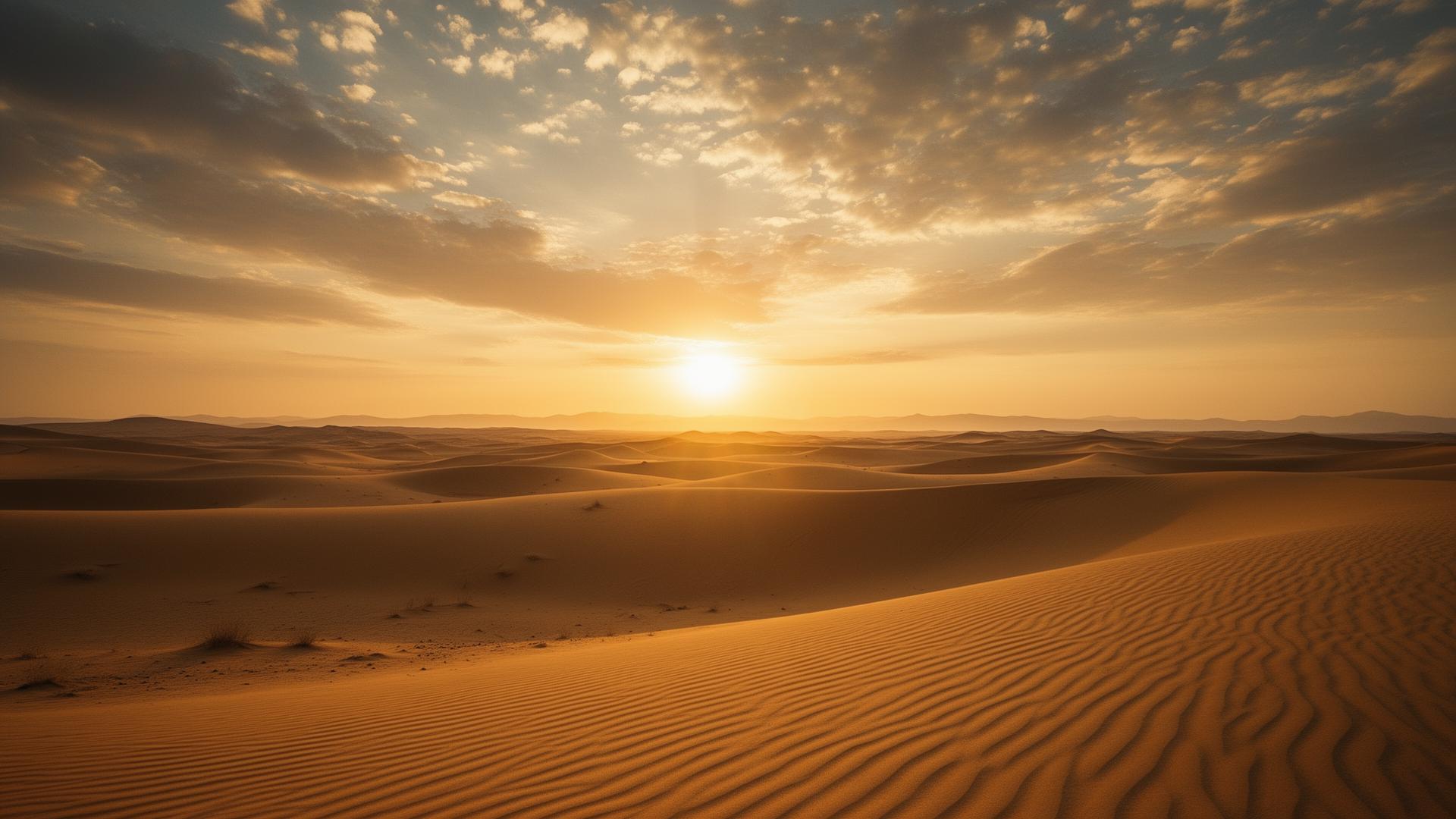Deserto ao pôr do sol — Jornada Canaã